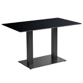 Extro 119cm Rectangular Black Wooden Top Dining Table with Bicton Sleek Base