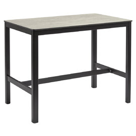 Extro 120cm Wooden Bar Table In Cement Textured