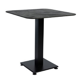 Extro 60cm Black Moon Top Dining Table with Akira Base