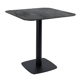 Extro 60cm Black Moon Top Dining Table with Bicton Base