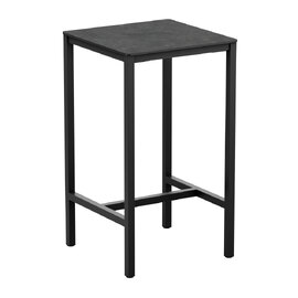Extro 60cm Metallic Anthracite Top Bar Table with Black Base