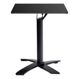 Extro 60cm Square Black Flip Top Dining Table with Sabre Deluxe Base