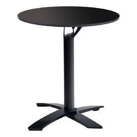 Extro 69cm Round Black Flip Top Dining Table with Sabre Deluxe Base