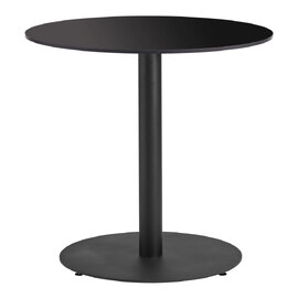 Extro 69cm Round Black Wooden Top Dining Table with Bicton Sleek Base