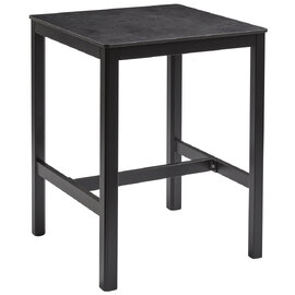 Extro 70cm Wooden Bar Table In Black Metallic Anthracite