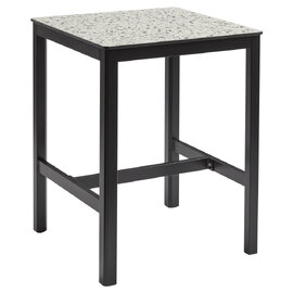 Extro 70cm Wooden Bar Table In Mixed Terrazzo