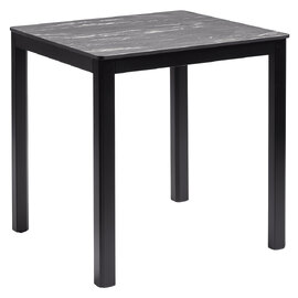 Extro 70cm Wooden Dining Table In Black Marble Textured