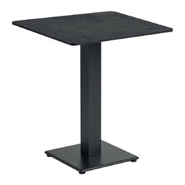 Extro 79cm Square Metallic Anthracite Top Dining Table with Akira Black Base