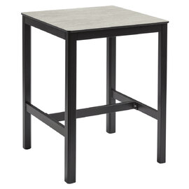 Extro 80cm Wooden Bar Table In Cement Textured