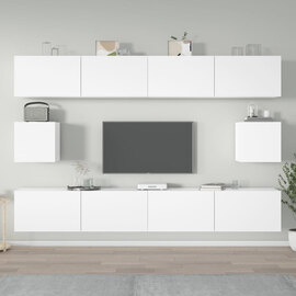 Eztli Wooden Living Room Furniture Set In White