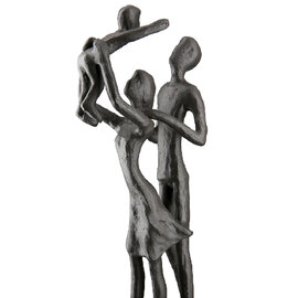Family Iron Sculpture in Brown