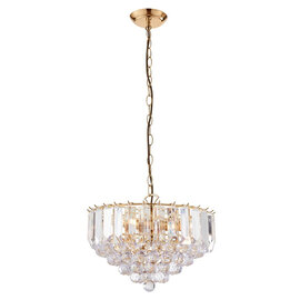 Fargo Large Wall Hung 3 Pendant Light In Brass