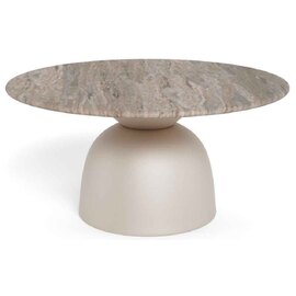 Farmville Marble Top Round Coffee Table With Steel Base in Grey Toronto