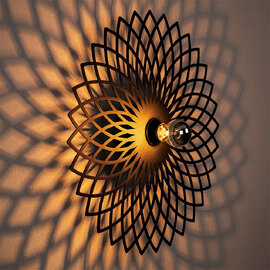 Fellini Metal Wall Light in Black
