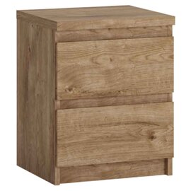 Felton Wooden Bedside Cabinet With 2 Drawers In Ribbeck Oak