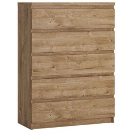 Felton Wooden Chest Of 5 Drawers In Ribbeck Oak