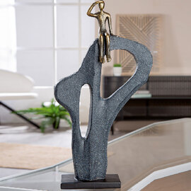 Fenvio Synthetic Resin Abstract Human Sculpture in Bronze and Antique