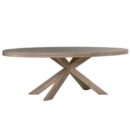 Fenwick Large Wooden Dining Table In Smoked Oak