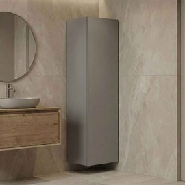 Ferla Tall Wooden Bathroom Storage Cabinet in Matte Mink
