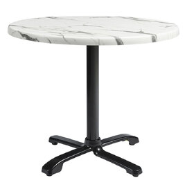 Fernie 60cm Wooden Flip Round Bistro Table In Carrara Marble Effect