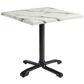 Fernie 60cm Wooden Flip Square Bistro Table In Carrara Marble Effect