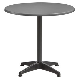 Fernie 70cm Grey Wooden Round Bistro Table With Black Base