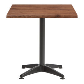 Fernie 70cm Natural Wooden Bistro Table With Black Base