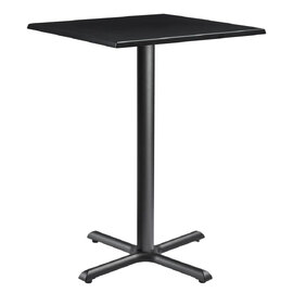 Fernie 80cm Wooden Square Bar Table In Black