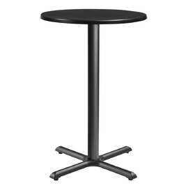 Fernie 90cm Wooden Round Bar Table In Black