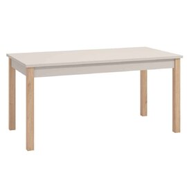 Fesira Rectangular Wooden Dining Table in White and Oak