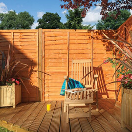Fico Wooden Garden Traditional Lap Panel In Honey Brown 6x6