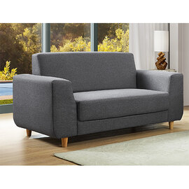 Felda Fabric 2 Seater Sofa In Dark Grey