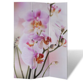 Fifer Folding Fir Wood 120cm X 170cm Room Divider In Flower
