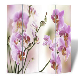 Fifer Folding Fir Wood 160cm X 170cm Room Divider In Flower
