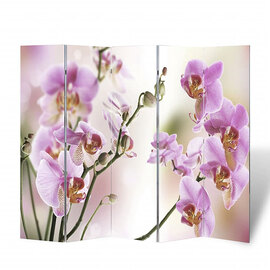 Fifer Folding Fir Wood 200cm X 170cm Room Divider In Flower