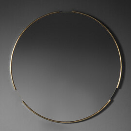 Filer Round Bevelled Wall Mirror In Gold