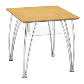 Filia Wooden Lamp Table With Chrome Legs In Beech