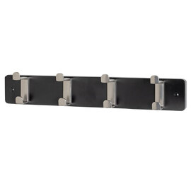 Fillmore Metal Wall Hung Coat Rack With 4 Hook In Black