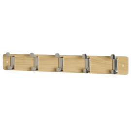 Fillmore Metal Wall Hung Coat Rack With 5 Hook In Oak