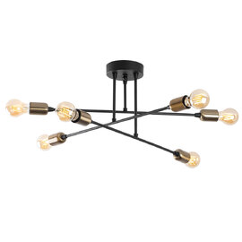 Fleur 6 Light Metal Ceiling Pendant Light in Black