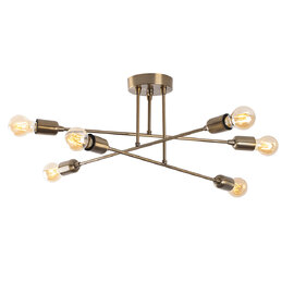 Fleur 6 Light Metal Ceiling Pendant Light in Vintage