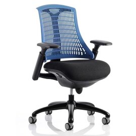Flex Task Office Chair In Black Frame With Blue Back