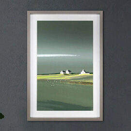 Floyd Wooden Cottages Sentry Wall Art In Grey Frame