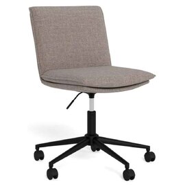 Flynt Fabric Home And Office Chair - Light Grey And Brown