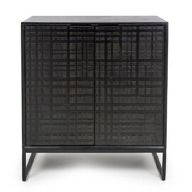 Folsom Wooden Drinks Cabinet With 2 Doors In Black