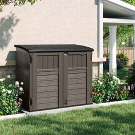 Forma Reinforced Resin Garden Storage Cabinet in Stone Grey