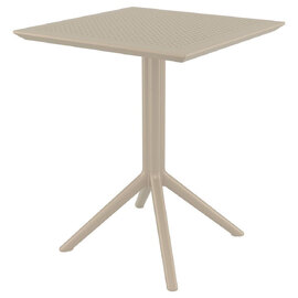 Fornebu Wooden Outdoor Dining Table In Taupe