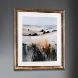Fresno Large Wooden Blaze Wall Art In Bronze Frame