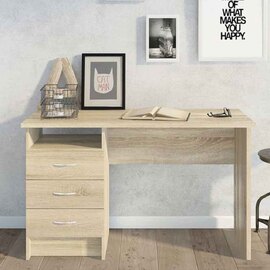 Frosk Wooden Frosk Wooden Laptop Desk with 3 Drawers in Oak Desk With 3 Drawers In Oak