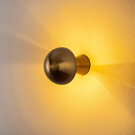 Fungal Metal Mushroom Shape Wall Light in Gold